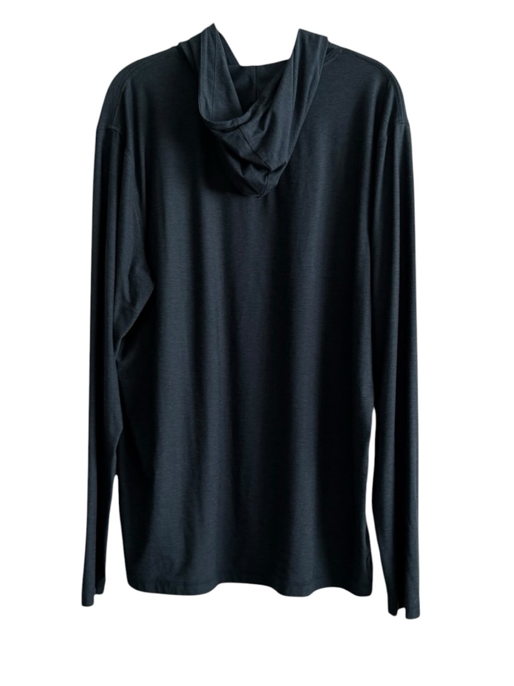 Vuori Strato Tech Hoodie Lightweight Long Sleeve in Navy Heather - Picture 7 of 8